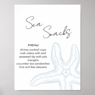 Poster Chá de Bebê Sea You Soon Buffet de Comida