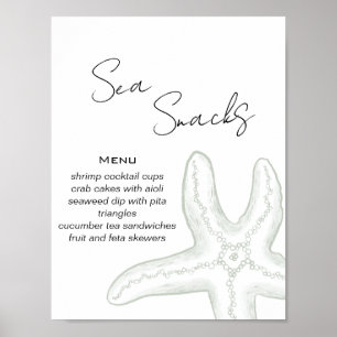Poster Chá de Bebê Sea You Soon Buffet de Comida