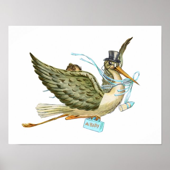 PÔSTER CHÁ DE BEBÊ STORK (Frente)