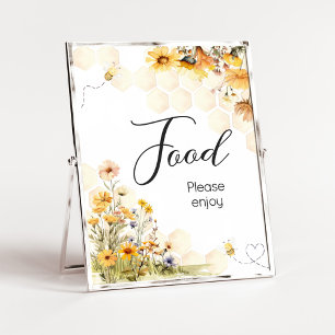 Poster Chá de Bebê Sunflower Little Honey Comida