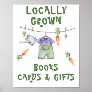 Poster Chá de bebê vegetariano - livros, cartões e presen
