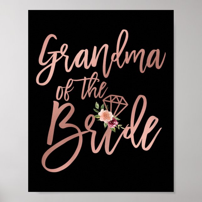 Poster Chá de casamento Da Avó Da Noiva Da Noiva (Frente)