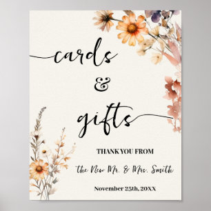 Poster Chá de casamento de Cargas e Presentes de Flores S