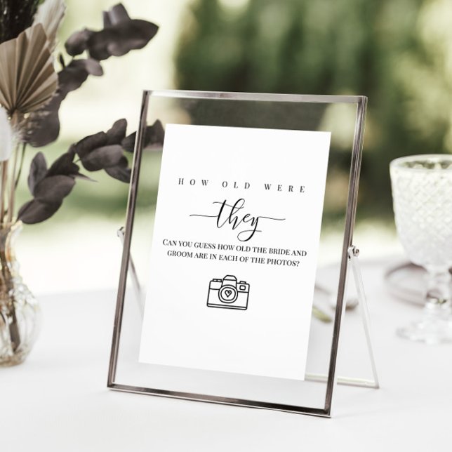 Poster Chá de casamento Personalizado "Quantos Anos Têm" (Criador carregado)