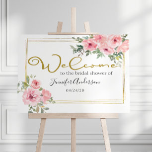Poster Chá de Floral Cor-de-Água Lenta Rosa
