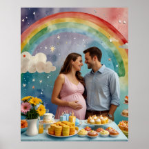 Chá de fraldas alegre com mamãe e Pai