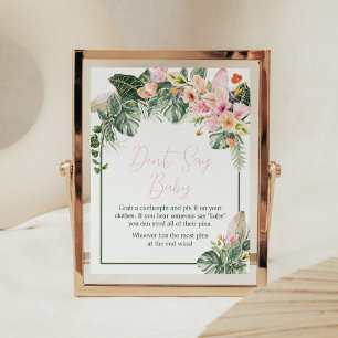 Poster Chá de fraldas Aloha Não Diga Bebê