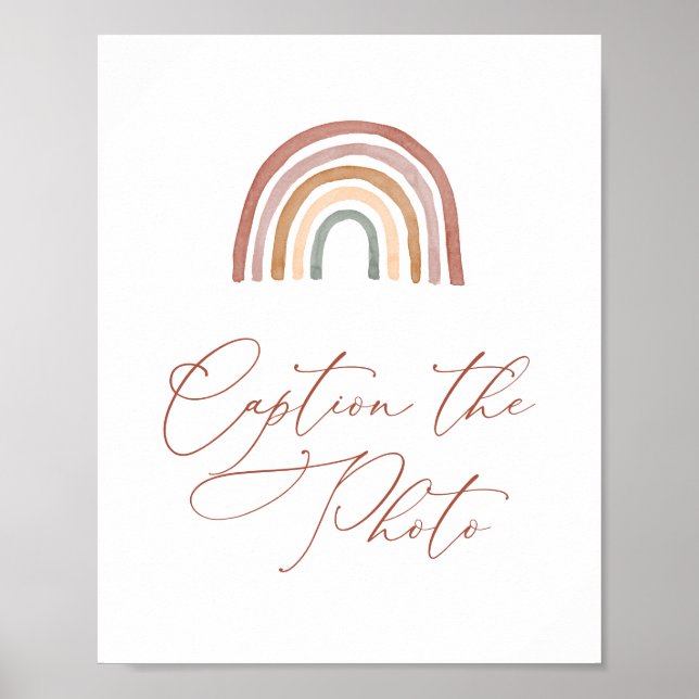 Poster Chá de fraldas Arco-Íris Legenda O Sinal De Foto (Frente)