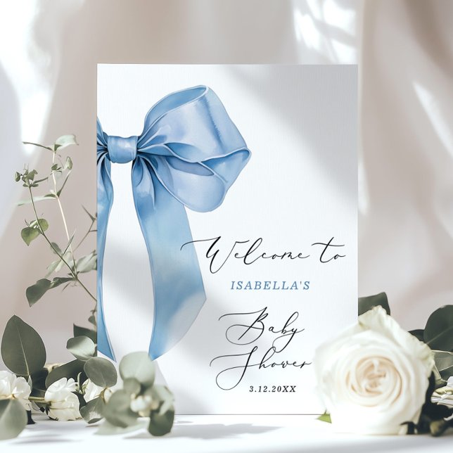 Poster Chá de fraldas Azul Arco Boas-vindas (Criador carregado)