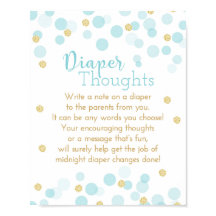 Chá de Fraldas Azul e Dourado