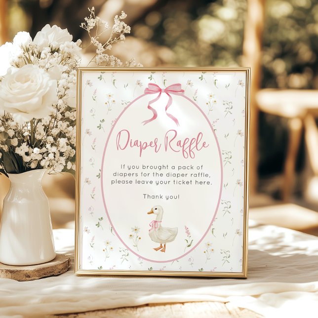 Poster Chá de fraldas bobo Fralda Raffle Girl (Criador carregado)