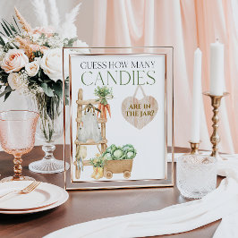 Poster Chá de fraldas Crescido Localmente Quantas Candies