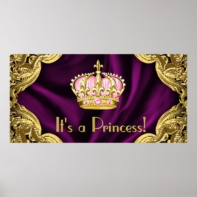 Poster Chá de fraldas da Princesa Real (Frente)