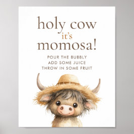Poster Chá de fraldas da Santa Vaca Momosa