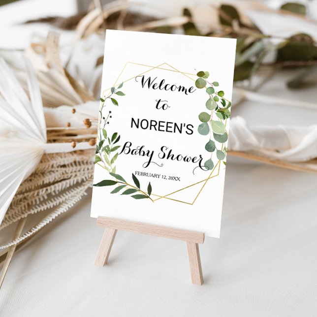 Poster Chá de fraldas das Folhas Verdes Tropicais de Boas (Criador carregado)