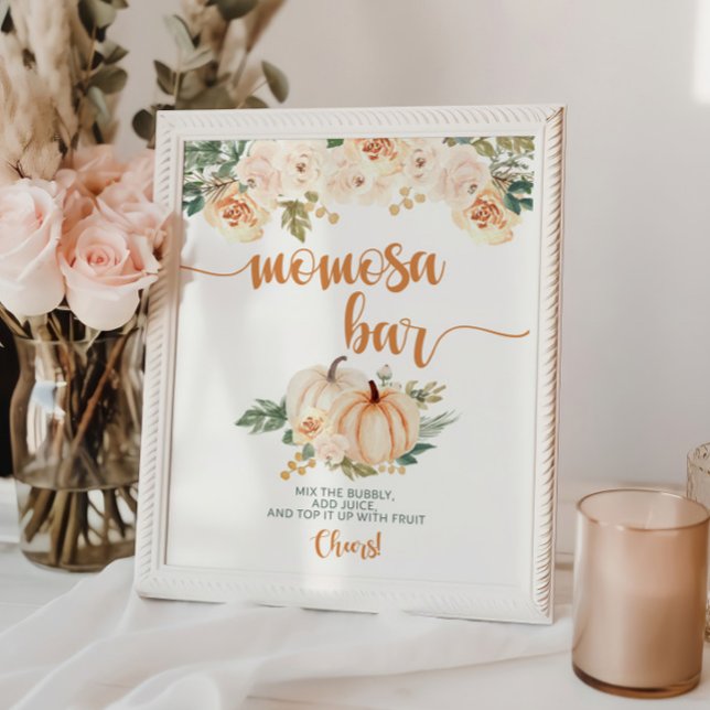 Poster Chá de fraldas de abóbora Bar Momosa (Criador carregado)