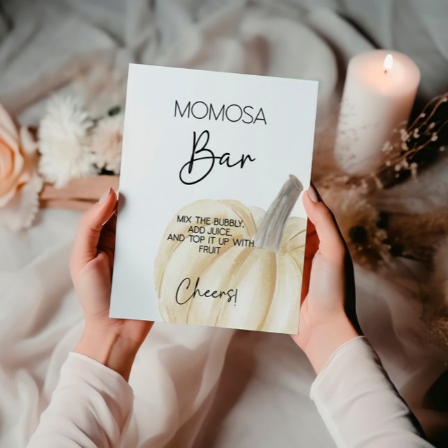 Poster Chá de fraldas de abóbora Bar Momosa (Criador carregado)