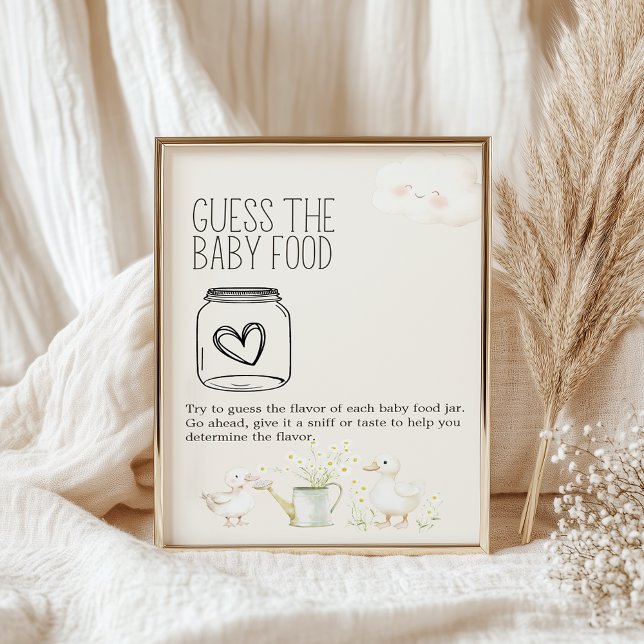 Poster Chá de fraldas De Animais Da Fazenda Adivinha Sina (Criador carregado)