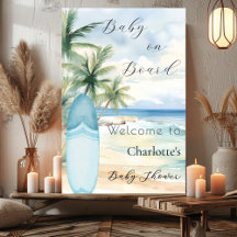 Chá de fraldas de boas-vindas da prancha de Consel