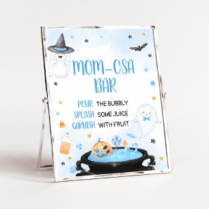 Poster Chá de fraldas de Boo-y Halloween Mãe Bar Osa