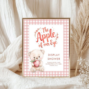 Poster Chá de fraldas de Chá da Apple Gingham
