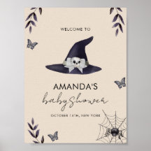 Chá de fraldas de Chapéu de Bruxa Neutral Boo