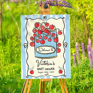 Poster Chá de fraldas de Cherry Tomato - Sinal de boas-vi