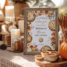 Poster Chá de fraldas de Fall Rustic Cutie Pie bem vindo