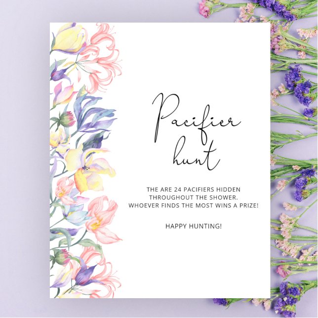 Poster Chá de fraldas de flores silvestres (Criador carregado)