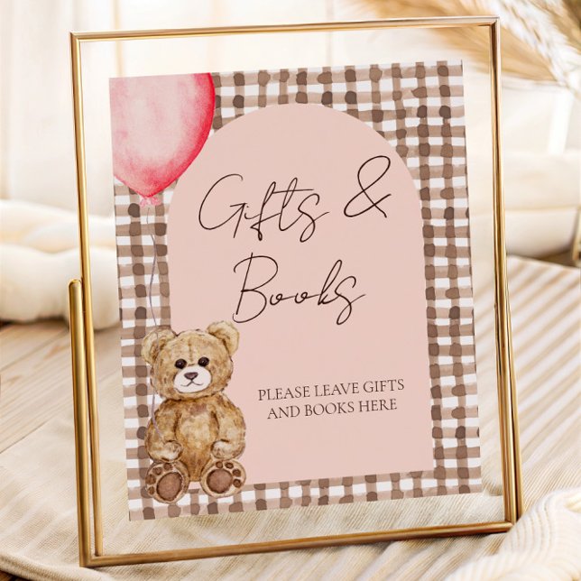 Poster Chá de fraldas De Garota Do Urso De Teddy Oferta E (Criador carregado)