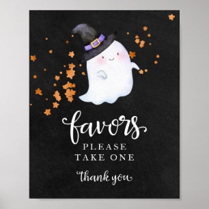 Poster Chá de fraldas de Ghost Halloween Favorece Sinal