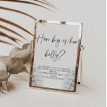 Poster Chá de fraldas De Inverno De Quão Grande É Seu Sin<br><div class="desc">Melhore a maravilha do inverno e o ambiente do seu chá de fraldas com o nosso Sinal de Jogo "Como Grande É Sua Belly". Este símbolo elegante apresenta flocos de neve e uma floresta de pinheiros, capturando perfeitamente a magia de um chá de fraldas de inverno. O jogo "Como é...</div>