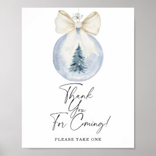 Poster Chá de fraldas de inverno Obrigado por vir