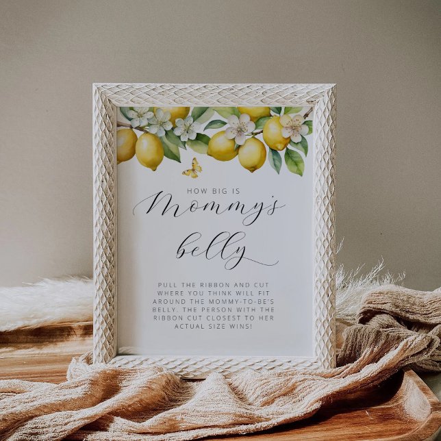 Poster Chá de fraldas de limão de verão como grande é a b (Criador carregado)