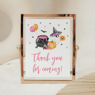 Poster Chá de fraldas de Menina Boo Obrigado por vir