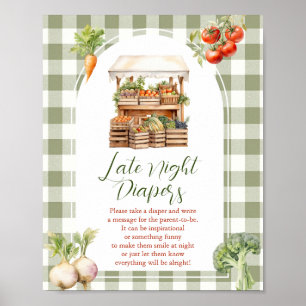 Poster Chá de fraldas De Mercado Localmente Crescido Fral