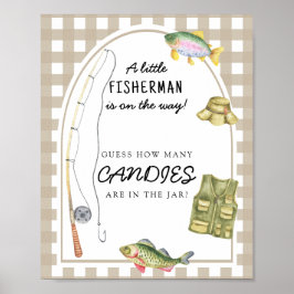 Poster Chá de fraldas de pesca - adivinhem quantas caneta