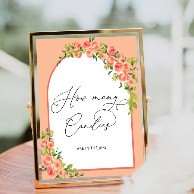 Poster Chá de fraldas de Pêssego Quantas Canais Há no Jar (Criador carregado)