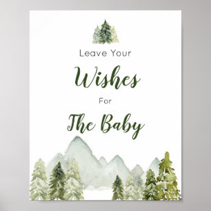 Poster Chá de fraldas de Pine Tree para Bebê