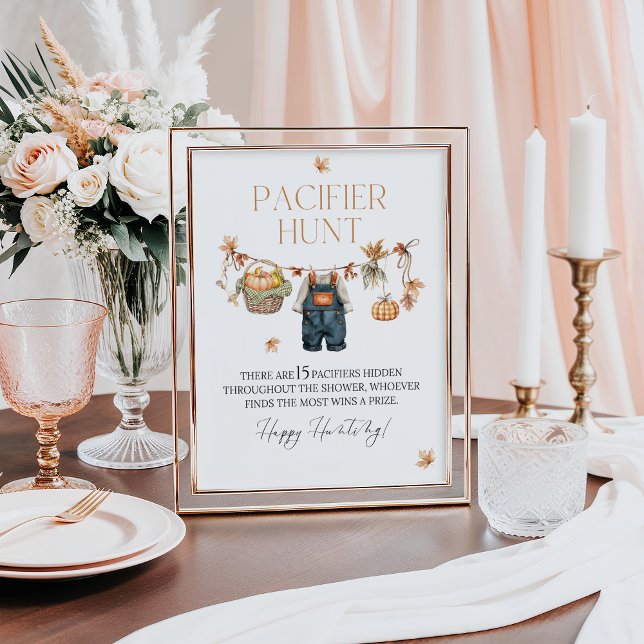 Poster Chá de fraldas de Pumpkin de Caça Pacificadora Que (Criador carregado)