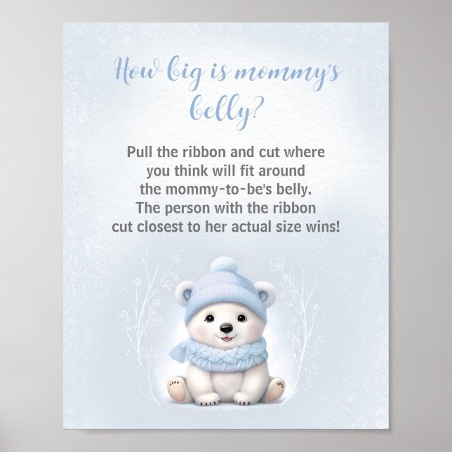 Poster Chá de fraldas De Quão Grande É O Jogo Da Mamãe (Frente)