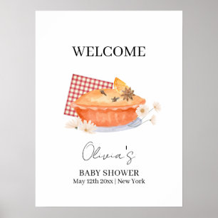 Poster Chá de fraldas de queda da torre laranja