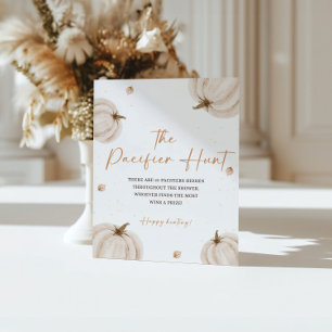 Poster Chá de fraldas De Queda O Sinal De Caça Com Pacifi