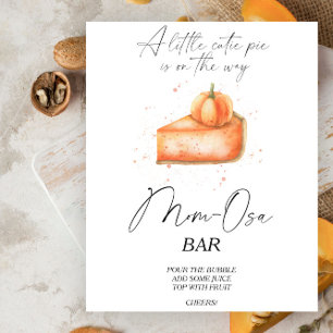 Poster Chá de fraldas de torta de abóbora bar Momosa