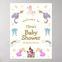 Chá de fraldas de Unicórnio da Princesa Bonita Dra