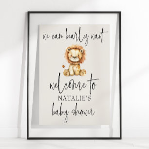 Poster Chá de fraldas de Vintage Plush Nursery