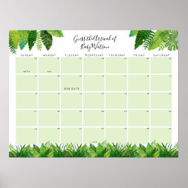 Poster Chá de fraldas Dinossauro Adivinha Data de Vencime