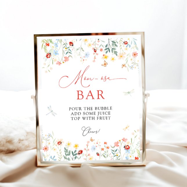 Poster Chá de fraldas do Jardim Inseto Mãe-Bar (Criador carregado)