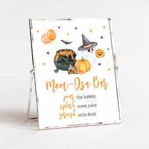 Poster Chá de fraldas Fantasma Orange Little Boo Mãe Bar