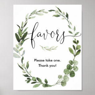 Poster Chá de fraldas favorita sinal verde terra elegante